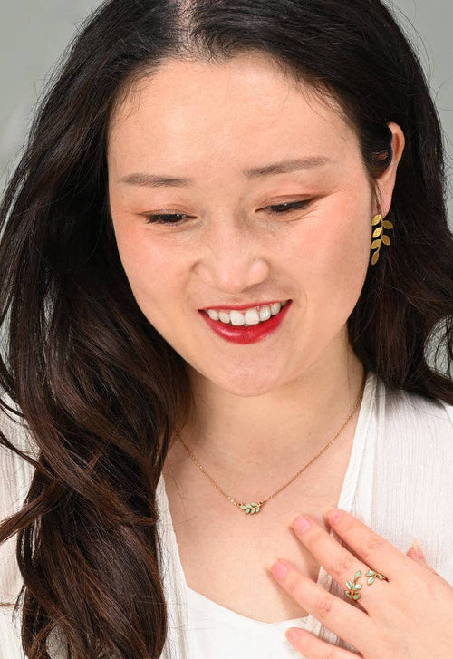 Flourish Vine Leaf Earrings