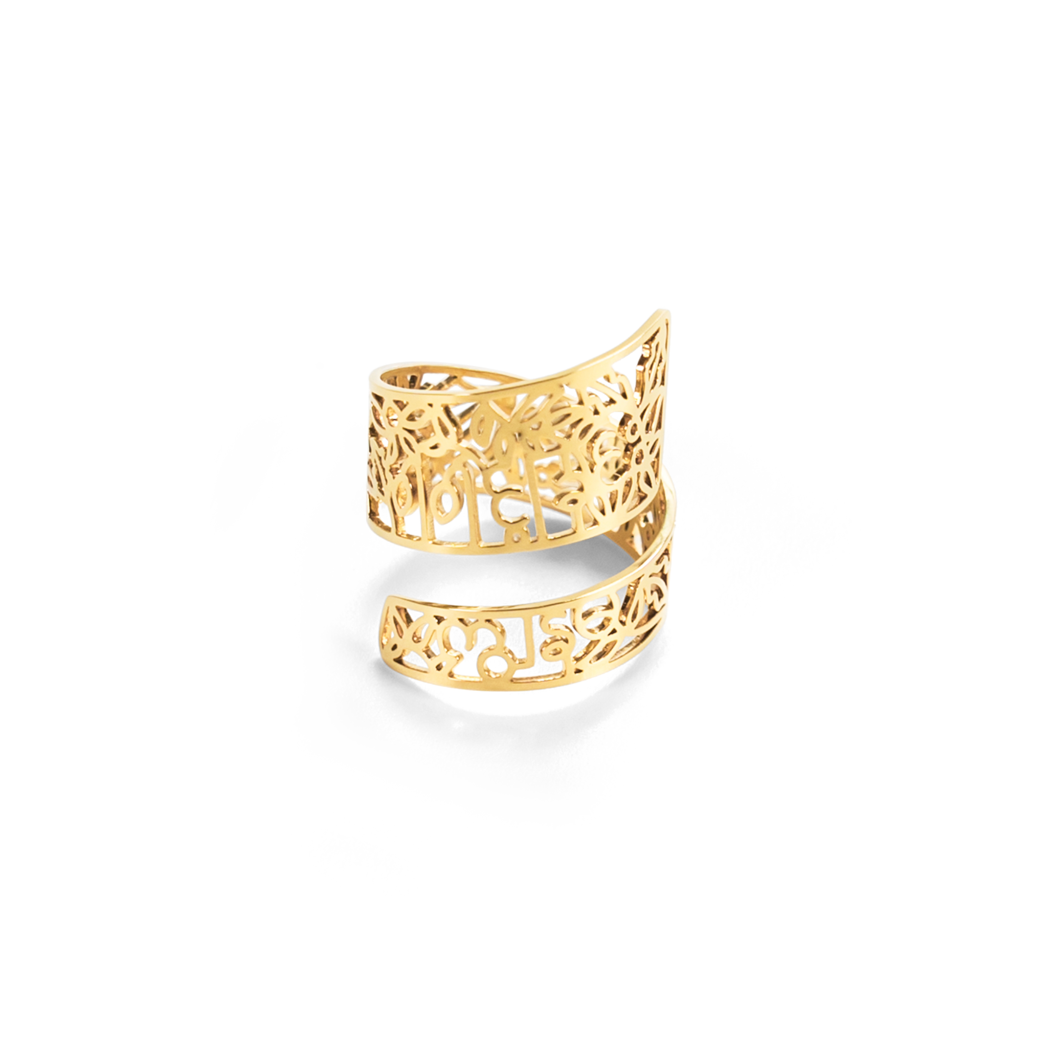 I Am Brave Wrapped Ring: Stainless Steel