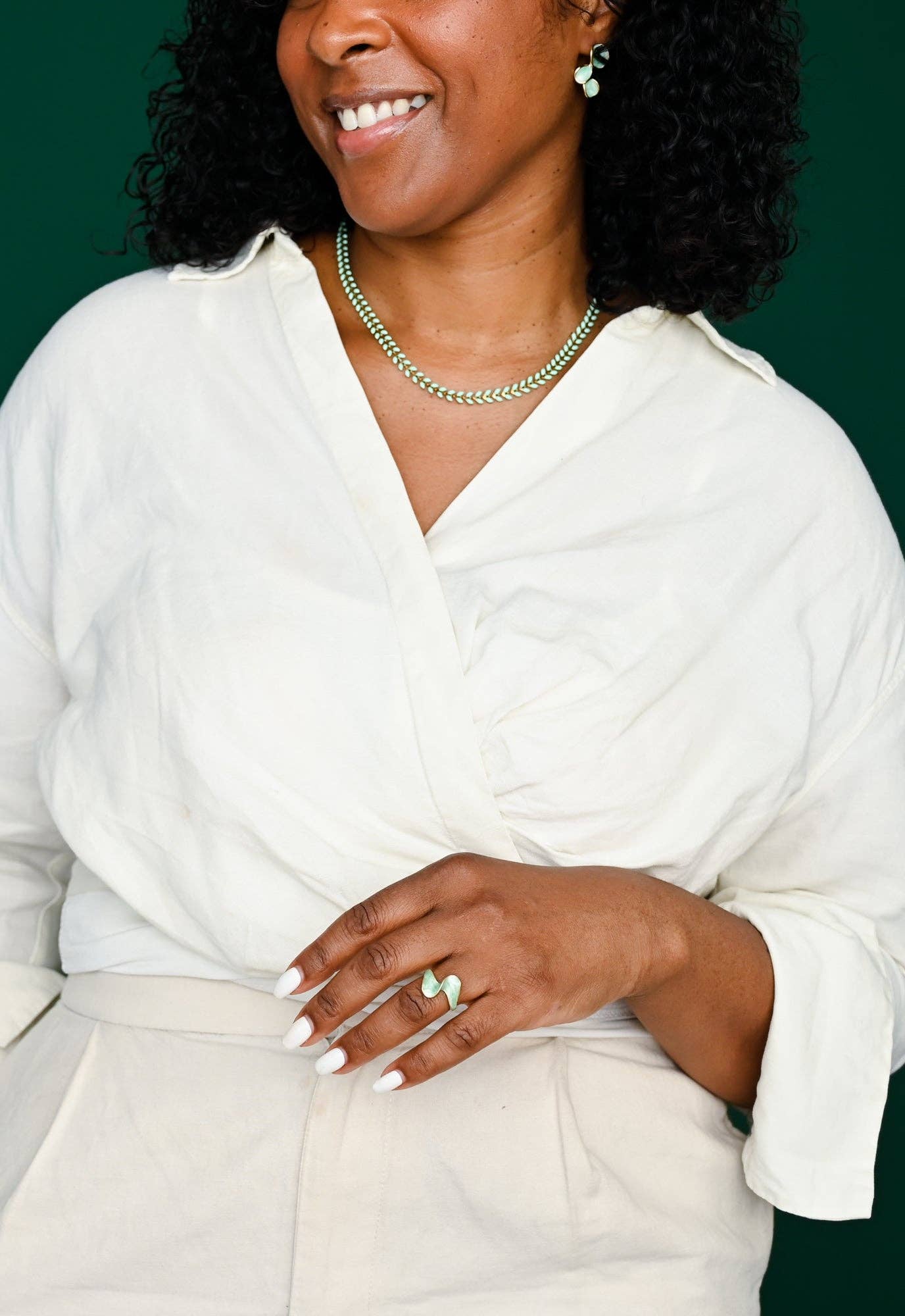 Ribbon of Light Ring in Mint