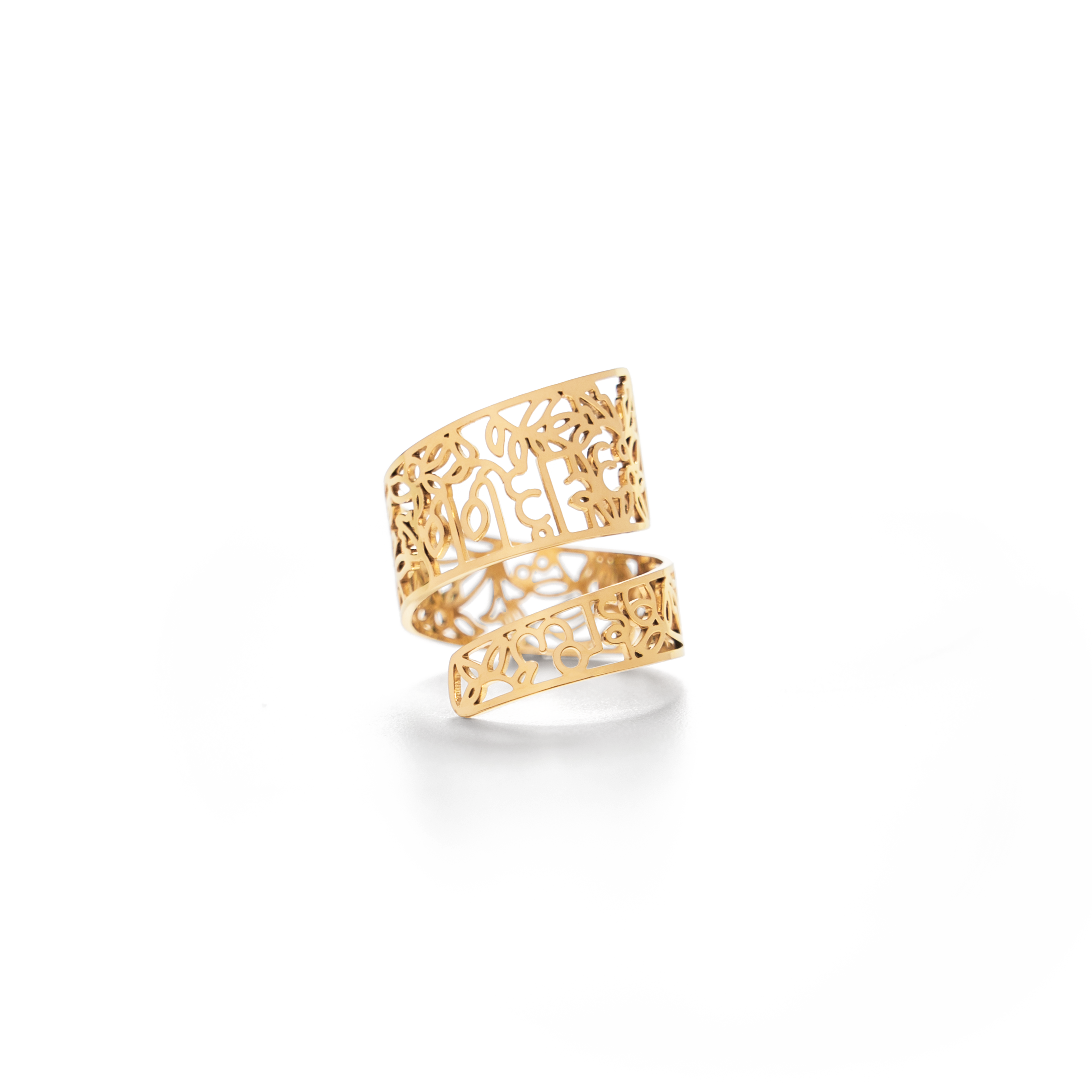 I Am Brave Wrapped Ring: Stainless Steel